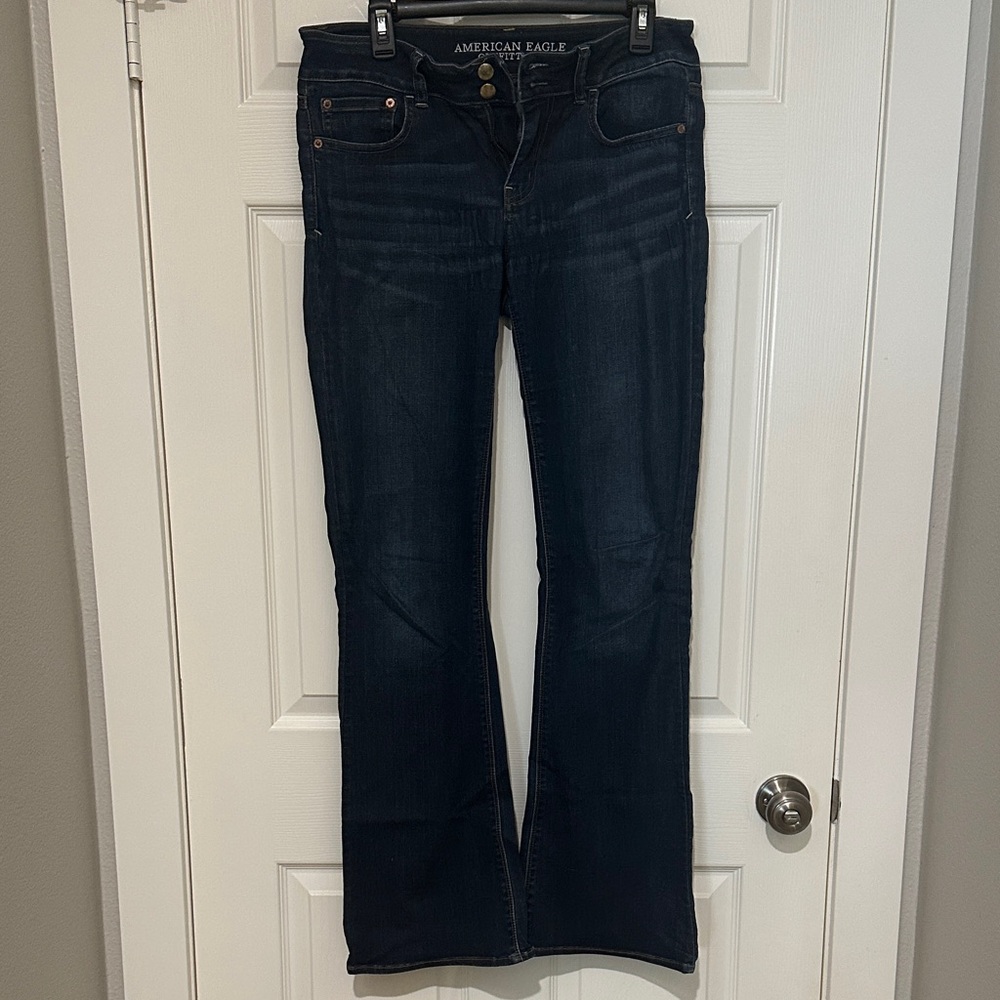 American Eagle Outfitters Women's Deep Indigo Artist Flare Jeans